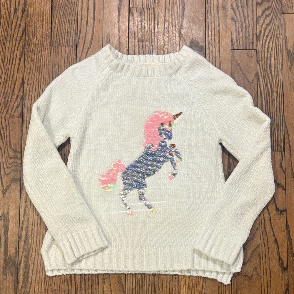 BTWEEN sparkling unicorn sweater excellent condition size 8